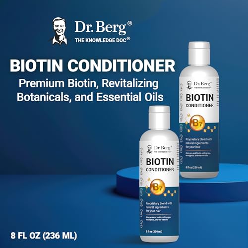 Dr. Berg Biotin Conditioner for Men & Women (Improved High-Performance Formula) - Independently Tested & Certified Paraben- Sulfate- & Silicone-Free - Infused w/Biotin, Argan & Botanicals - 8 Fl oz - Image 4
