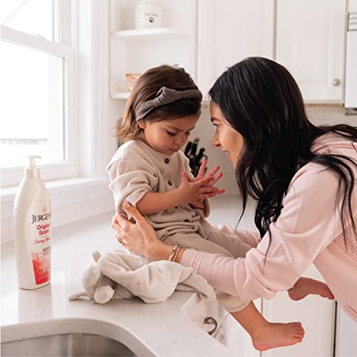 Jergens Original Scent Dry Skin Lotion, Body and Hand Moisturizer for Long Lasting Skin Hydration, with HYDRALUCENCE blend and Cherry Almond Essence, 32 Ounce (Pack of 2) - Image 13