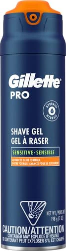Gillette PRO Shaving Gel For Men Cools To Soothe Skin And Hydrates Facial Hair, 7oz, ProGlide Sensitive 2 in 1 Shave Gel (Pack of 2) - Image 2