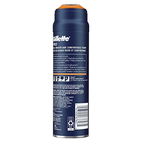 Gillette PRO Shaving Gel For Men Cools To Soothe Skin And Hydrates Facial Hair, 7oz, ProGlide Sensitive 2 in 1 Shave Gel (Pack of 2) - Image 3