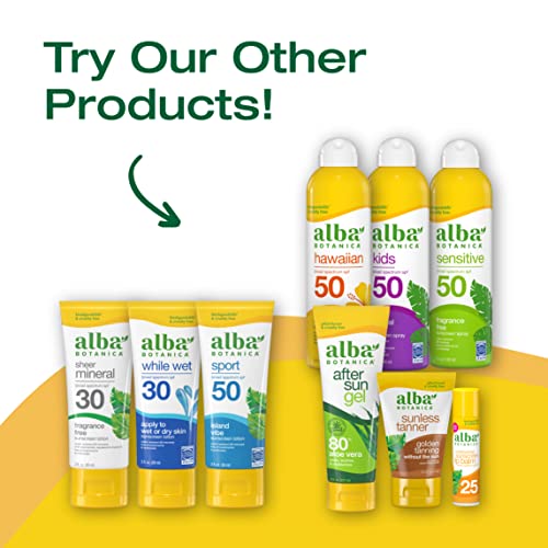 Alba Botanica Sensitive Sunscreen Spray for Face and Body, Fragrance-Free, Broad Spectrum SPF 50, Water Resistant, 5 fl. oz. Bottle (Pack of 2) - Image 7