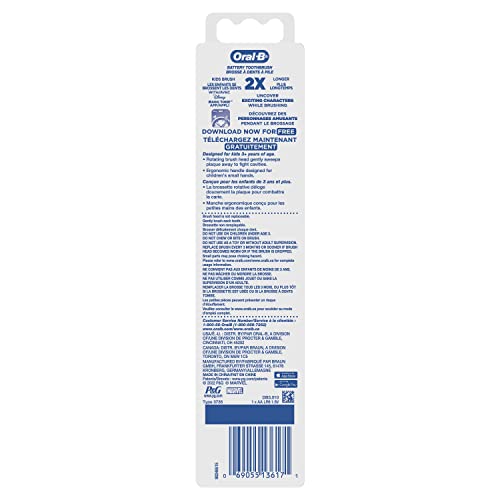 Oral-B Kid's Battery Toothbrush Featuring Marvel's Spiderman, Soft Bristles, for Kids 3+ (Pack of 2) - Image 7