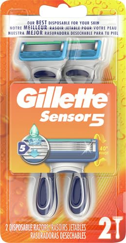 Gillette Sensor5 Men's Disposable Razors, 2 Count (Pack of 2) - Image 2