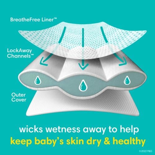 Pampers Swaddlers Diapers Preemie - Size P1, 27 Count, Ultra Soft Disposable Baby Diapers (Pack of 4) - Image 7
