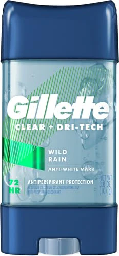 Gillette Antiperspirant and Deodorant for Men, Clear Gel, Wild Rain Scent, 3.8 oz (Pack of 2) - Image 2