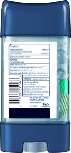 Gillette Antiperspirant and Deodorant for Men, Clear Gel, Wild Rain Scent, 3.8 oz (Pack of 2) - Image 3