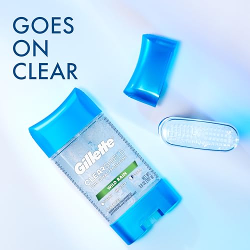 Gillette Antiperspirant and Deodorant for Men, Clear Gel, Wild Rain Scent, 3.8 oz (Pack of 2) - Image 4