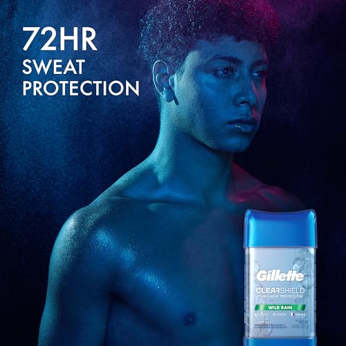 Gillette Antiperspirant and Deodorant for Men, Clear Gel, Wild Rain Scent, 3.8 oz (Pack of 2) - Image 5