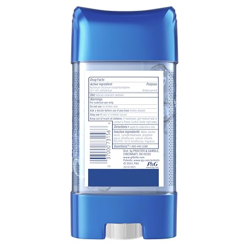 Gillette Antiperspirant and Deodorant for Men, Clear Gel, Wild Rain Scent, 3.8 oz (Pack of 2) - Image 9