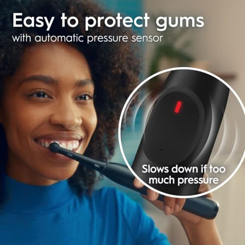 Oral-B iO Series 2 Rechargeable Electric Powered Toothbrush, Night Black with 1 Gentle Care Brush Head - Automatic Pressure Sensor to Protect Gums - 3 Modes - 2 Min Timer - Image 5