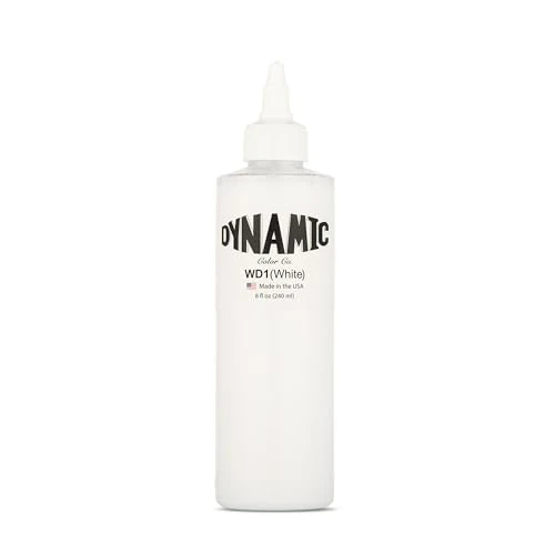 Dynamic Color Co- White Tattoo Ink, Made in USA, Sterilized, Since 1990, Vegan, Premium Quality Pigment for Vivid and Long-lasting Results