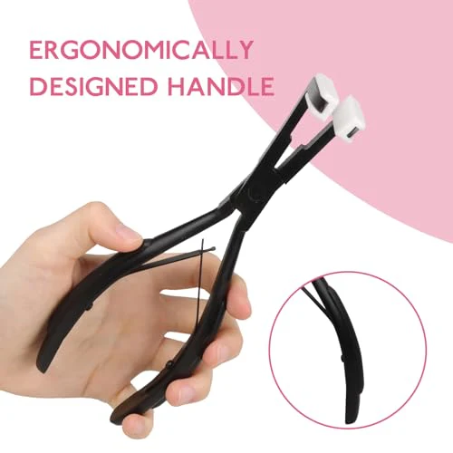WENNALIFE Tape in Pliers Tape in Extension Tool, Tape in Clamp Tools for Hair Extension Pliers Tape in Hair Extensions Tools Kit Professional Flat Surface Sealing Clamp Tape in Tools for Hair, Black - Image 3