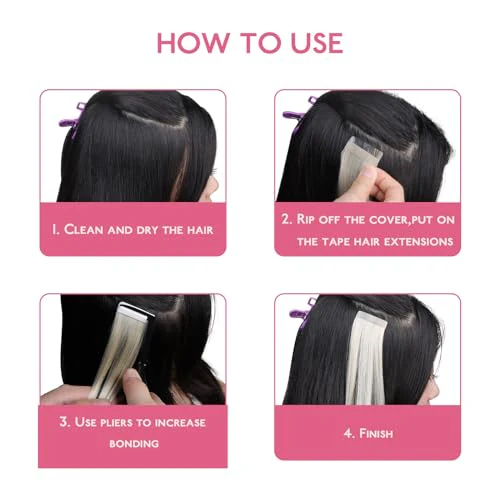 WENNALIFE Tape in Pliers Tape in Extension Tool, Tape in Clamp Tools for Hair Extension Pliers Tape in Hair Extensions Tools Kit Professional Flat Surface Sealing Clamp Tape in Tools for Hair, Black - Image 5