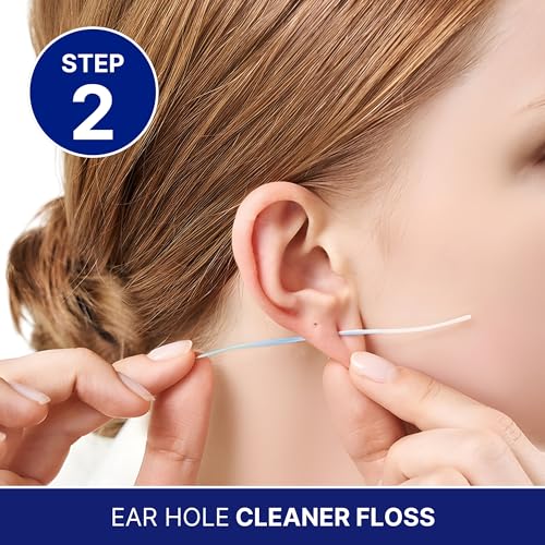 BodyJ4You Piercing Aftercare Spray Keloid Bump Removal Piercing Hole Cleaner - Earring Hole Cleaner Piercing Floss Ear Hole Cleaner - Natural Saline Wound Wash - Pierced Ears Nose Cleaning Kit - Image 4