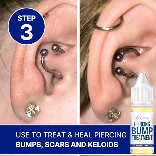 BodyJ4You Piercing Aftercare Spray Keloid Bump Removal Piercing Hole Cleaner - Earring Hole Cleaner Piercing Floss Ear Hole Cleaner - Natural Saline Wound Wash - Pierced Ears Nose Cleaning Kit - Image 5