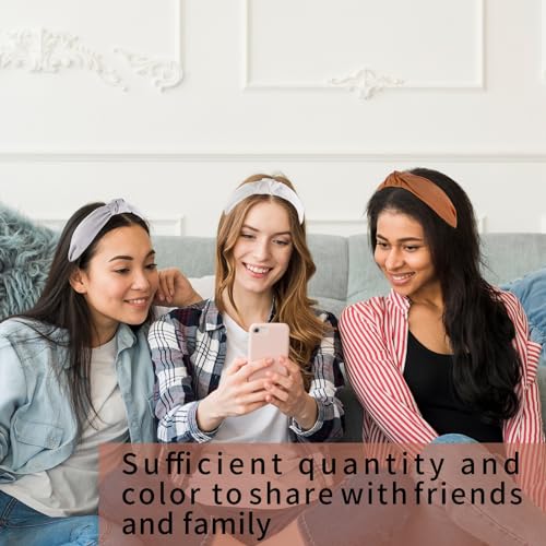Headbands for Women, 8Pcs Knotted Headbands Fashion Women Hair Accessories Coffee Series Knotted Wide Headbands - Image 7