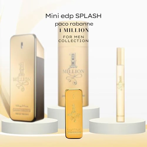 Paco Rabanne 1 Million Perfume For Men Mini EDT Splash 0.17 Fl Oz - Image 6