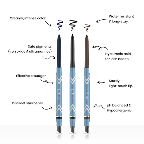 PrimeLash Mascara (Black) & PrimeEyes Glide Eyeliner (Black) Bundle - Image 4