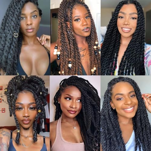 16 Inch Afro Kinky Curly Human Hair Bulk for Permanent Micro Locs/Twists/Braids/Repair Locs Afro Kinky Curly Bulk Human Hair Nature Black Color (1B, 16inch-50g/pack) - Image 5