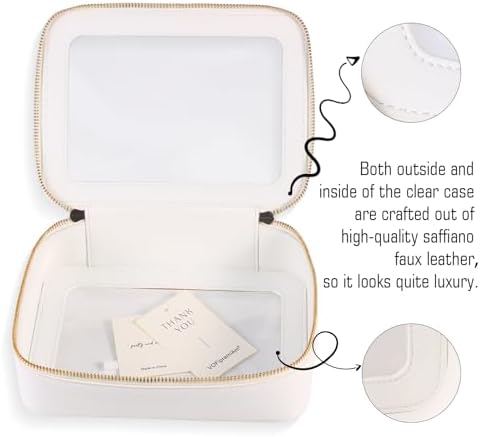 Small Clear Toiletry Bag Set Mini Makeup Bag for Purse,Travel Makeup Bag Organizer Case for Women Toiletries,Waterproof Clear Makeup Bag Set Cosmetic Bags Set with Zipper as Car Bag - Image 3