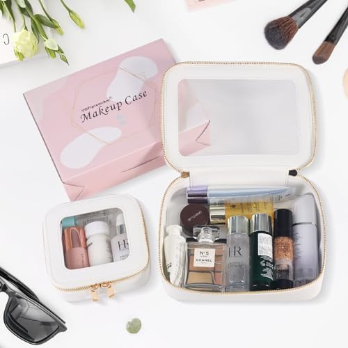 Small Clear Toiletry Bag Set Mini Makeup Bag for Purse,Travel Makeup Bag Organizer Case for Women Toiletries,Waterproof Clear Makeup Bag Set Cosmetic Bags Set with Zipper as Car Bag - Image 4