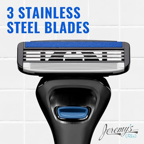 Jeremy's Razors for Men - Precision 5 Razor Blade Refills - 8 Cartridges (Fits All 2nd Gen Jeremy's Handles) - Precision Trimmer, Stainless Steel Design, Lubricating Strip - Men's Shaving Blades - Image 7