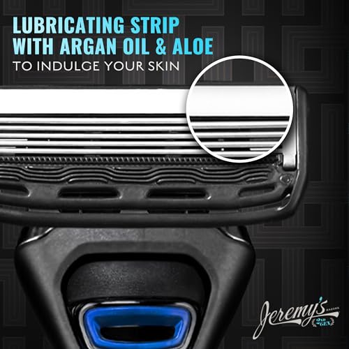 Jeremy's Razors for Men - Precision 5 Razor Blade Refills - 8 Cartridges (Fits All 2nd Gen Jeremy's Handles) - Precision Trimmer, Stainless Steel Design, Lubricating Strip - Men's Shaving Blades - Image 8