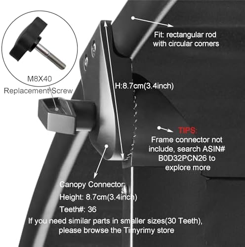 Garden Swing Plastic Fitting(Type7) for Mainstays Oversized Double Zero Gravity Swing (1PCS/CTN) - Image 4