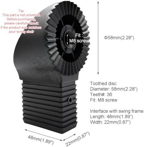 Frame Mounted Connector(Type 8) for Mainstays Oversized Double Zero Gravity Swing(1PCS/CTN) - Image 3