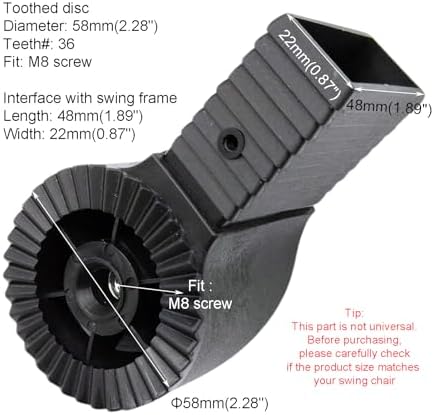 Frame Mounted Connector(Type 8) for Mainstays Oversized Double Zero Gravity Swing(1PCS/CTN) - Image 4