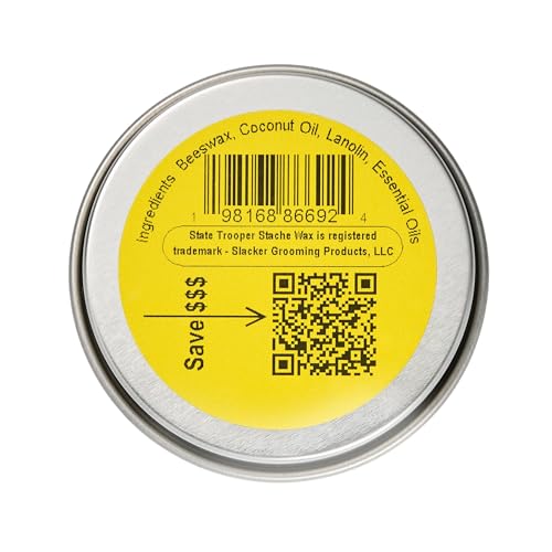 Mustache Wax (Medium Hold) with Natural Beeswax, Coconut Oil & Lanolin, Nourishes & Styles - Subtle Masculine Scent, Easy Application - 1 oz Tin for Daily Use & Travel - Image 3