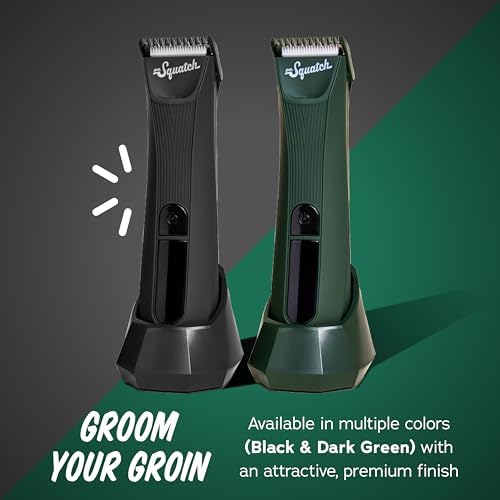 Dr. Squatch Groin Guardian Electric Trimmer with Squatch-Shield Technology™ Groin & Body Hair Trimmer, Cordless Trimmer with Built-in LED Light, Black - Image 2
