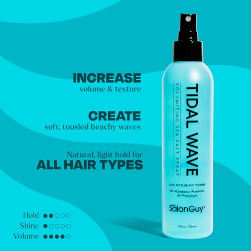 THESALONGUY - Sea Salt Texturizing Spray for Volumizing Curly and Wavy Hair, Men & Women, Beach Waves Hair Spray with Kelp & Natural Ingredients - 2 Pack - Image 4