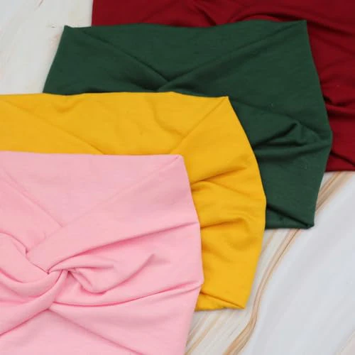 IVARYSS Extra Wide Headbands for Women Non-Slip, 7'' Large Twist Knotted Stretchy Wraps Head Bands Hair Accessories, 4 Pack, Bright Color - Image 6
