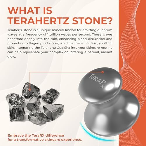 Terahertz Stone Gua Sha & Massage Tools – Authentic Terahertz Tools for Lymphatic Drainage, Tension Relief, and Facial Relaxation (Mushroom Gua Sha) - Image 2