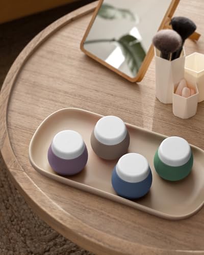 Yinke Travel Containers for Toiletries, Silicone Cream Jars, TSA Approved Travel Size Containers, Leak-proof Travel Essentials/Accessories with Lid for Cosmetic Face Body Cream(4 Pack), 50ml, Purple - Image 8