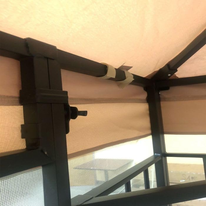 Garden Winds Custom Fit Replacement Canopy Top Cover Compatible with The Mainstays Easy Assembly MSD236247917053 10' x 12' Gazebo - Upgraded Performance RipLock 350 Fabric - Beige - Image 6