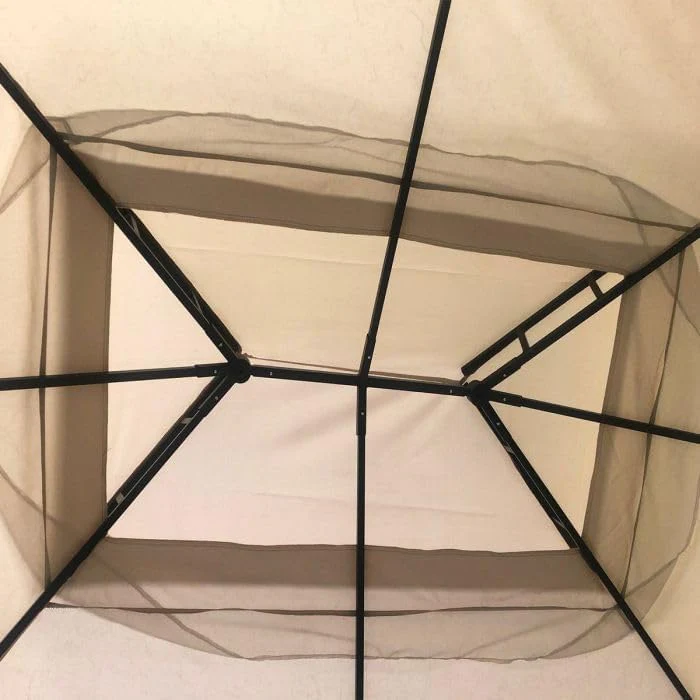 Garden Winds Custom Fit Replacement Canopy Top Cover Compatible with The Mainstays Easy Assembly MSD236247917053 10' x 12' Gazebo - Upgraded Performance RipLock 350 Fabric - Beige - Image 8