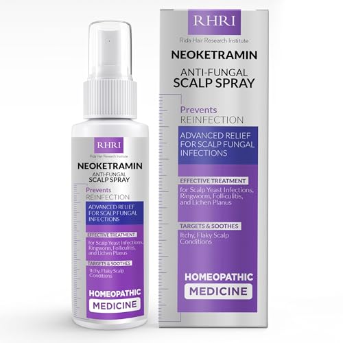 Neoketramin Antifungal & Anti-Dandruff Scalp Spray for Dry and Itchy Scalp | Soothes Psoriasis, Ringworm, & Folliculitis | Builds with Tea Tree Oil, Paraben Free, Sulphate Free for Scalp Treatment