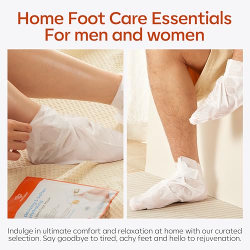 modelones 6 Pairs Hydrating Foot Mask for Dry Cracked Feet, Deep Moisturizing with Urea + Coconut Oil + Hyaluronic Acid+ Vitamin E, Foot Care for Women and Men, Soft Smooth Feet - Image 5
