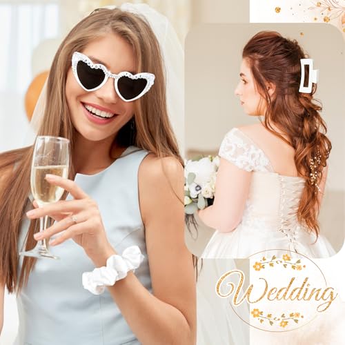 Bridal Shower Gifts for Women Bride To Be Gift Set Bride Hair Clip Claw Clip Accessories Bride Hair Scrunchie Bride Sunglasses Bachelorette Party Wedding Gifts - Image 2