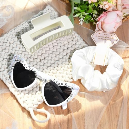 Bridal Shower Gifts for Women Bride To Be Gift Set Bride Hair Clip Claw Clip Accessories Bride Hair Scrunchie Bride Sunglasses Bachelorette Party Wedding Gifts - Image 6