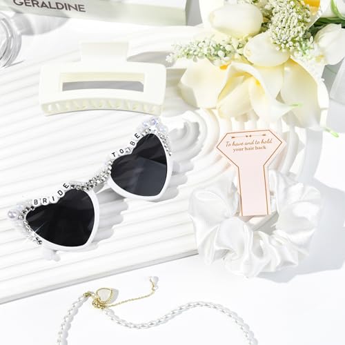 Bridal Shower Gifts for Women Bride To Be Gift Set Bride Hair Clip Claw Clip Accessories Bride Hair Scrunchie Bride Sunglasses Bachelorette Party Wedding Gifts - Image 7