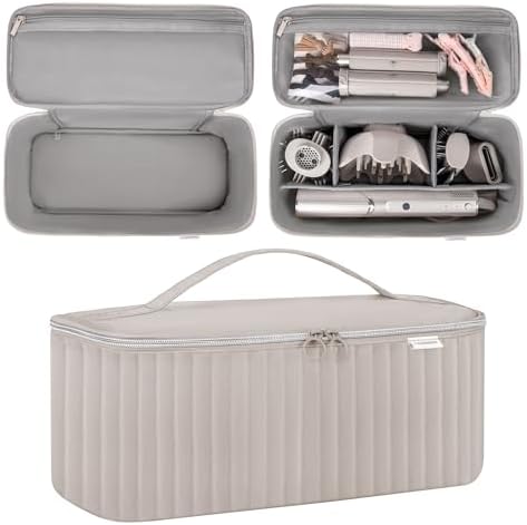 Travel Carrying Case for Hair Dryer Shark Flexstyle Dyson Airwrap Brush Hair Accessories Tools Storage Bag for Revlon Hairdryer Styler Organizer (Camel) - Image 2