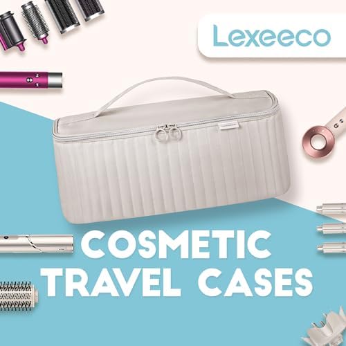 Travel Carrying Case for Hair Dryer Shark Flexstyle Dyson Airwrap Brush Hair Accessories Tools Storage Bag for Revlon Hairdryer Styler Organizer (Camel) - Image 7