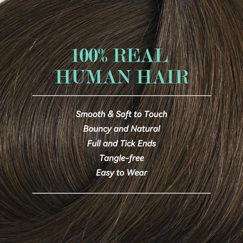 Ukira Medium Brown Hair Extensions Clip in Real Human Hair, 15 Inch 70g 7pcs Clip in Hair Extensions Real Human Hair, Ntural Straight Remy Human Hair Extensions Clip ins for Women - Image 6