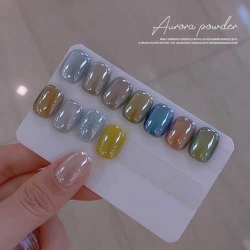 2Pcs White Chrome Nail Powder, Pearl Nail Chrome Powder Magic Clear Mirror Effect Nail Glitter White Shimmer Pigment Dust for Nails Art Design - Image 2
