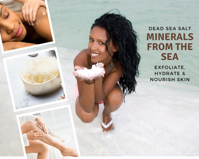 Exfoliating Sugar Scrubs for Body, Face and Feet, with Essential Oils and Vitamin E (Lavender Mint Dead Sea Salt Scrub) Mineral Rich Natural Scrubs, bikini area - Image 4