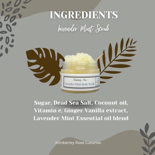 Exfoliating Sugar Scrubs for Body, Face and Feet, with Essential Oils and Vitamin E (Lavender Mint Dead Sea Salt Scrub) Mineral Rich Natural Scrubs, bikini area - Image 5