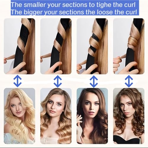 No Heat Hair Curler Headband for Long Hair, Satin Heatless Curling Rod with Adjustable Strap Overnight No Heat Curling Roller for Women and Girls Waves and Curls (Black) - Image 5